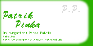 patrik pinka business card